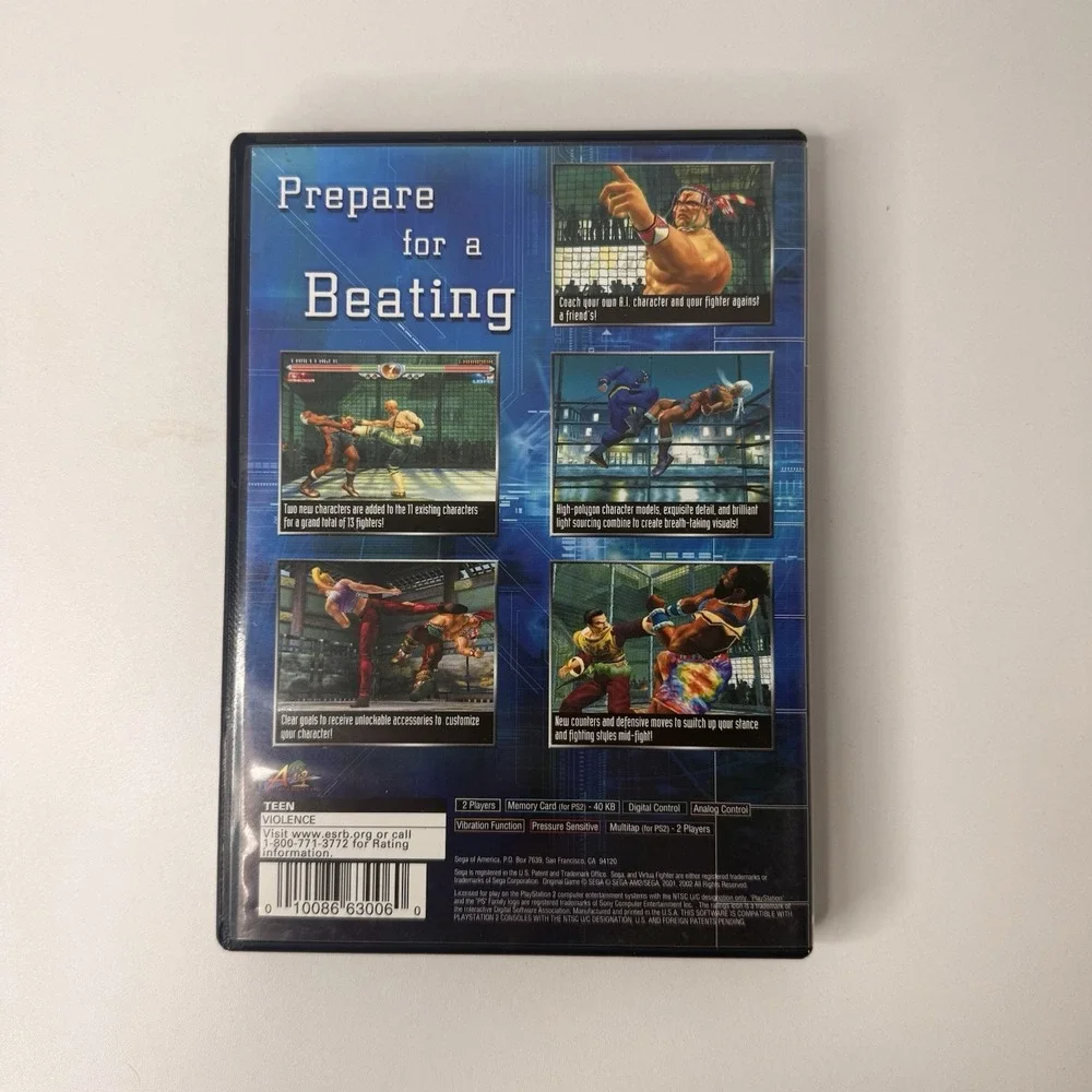 Virtua Fighter 4  (Sony PlayStation 2, 2002) Complete CIB Black Label Free Ship